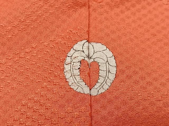 平和屋着物■上質な色無地 正倉院花地紋 甚三紅色 正絹 逸品 CABH3374ua