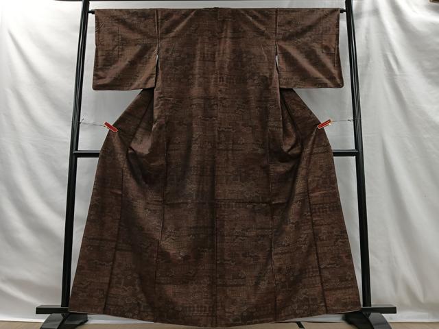 平和屋着物■本場大島紬 吉祥草花文 正絹 逸品 CABH3383ua