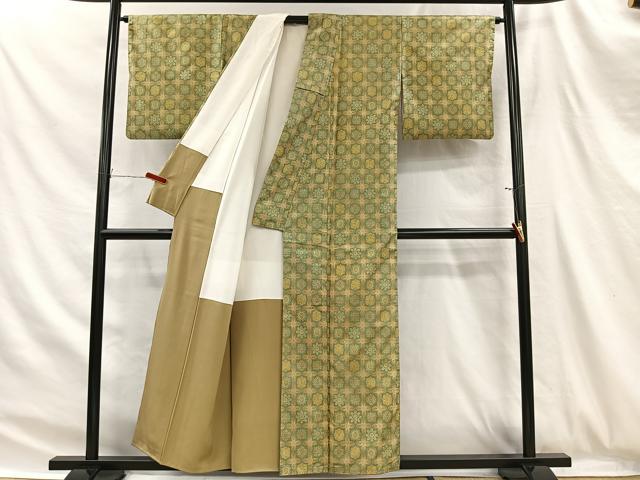 平和屋着物■本場染大島紬 正倉院花文 正絹 逸品 CABH3390ua
