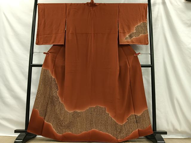 平和屋着物■訪問着 花唐草文 暈し染め 正絹 逸品 未使用 CABH3413ua