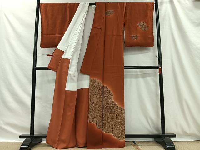 平和屋着物■訪問着 花唐草文 暈し染め 正絹 逸品 未使用 CABH3413ua