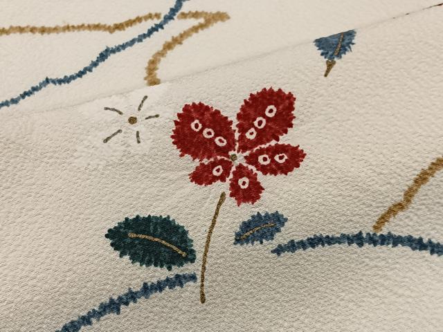 平和屋着物■上質な小紋 舞花文 金彩 正絹 逸品 CABH3415ua