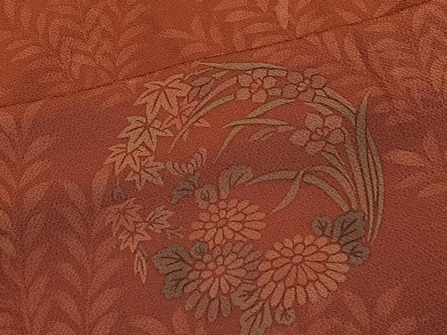 平和屋着物■訪問着 刺繍 花丸文 鬼しぼ縮緬 正絹 逸品 未使用 CABH3416ua