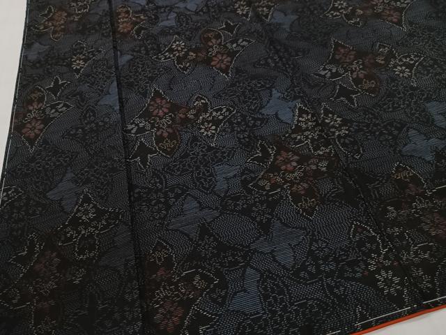 平和屋着物■本場大島紬 草花文 正絹 逸品 未使用 CABH3419ua
