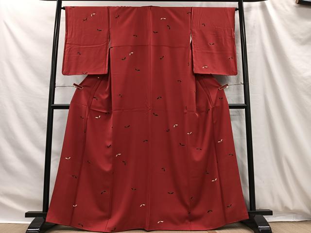 平和屋着物■上質な小紋 抽象文 金彩 正絹 逸品 CABH3420ua