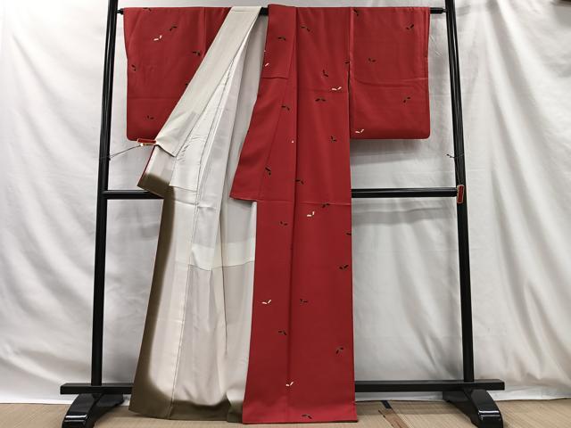 平和屋着物■上質な小紋 抽象文 金彩 正絹 逸品 CABH3420ua
