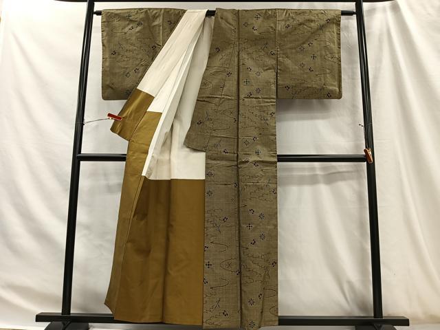 平和屋着物■本場大島紬 7マルキ 雲取り舞花文 正絹 逸品 CABH3431ua