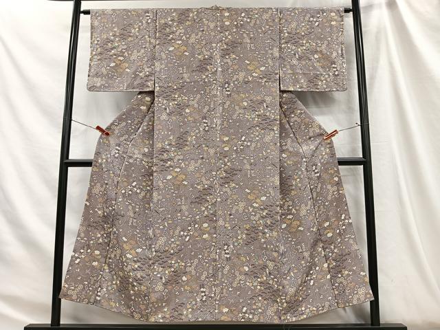 平和屋着物■上質な小紋 宝尽し草花文 正絹 逸品 CABH3461ua