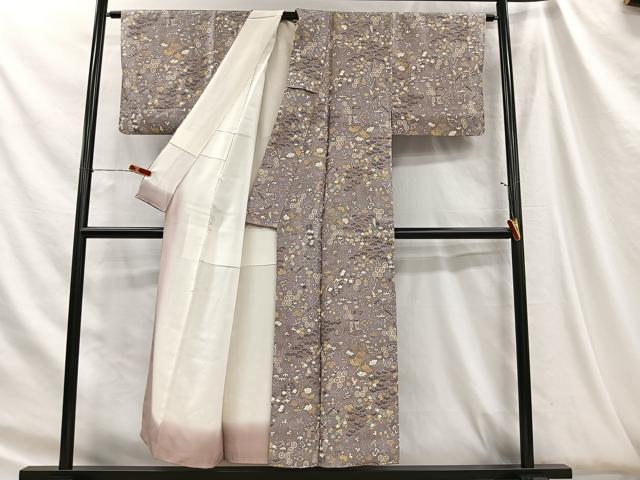 平和屋着物■上質な小紋 宝尽し草花文 正絹 逸品 CABH3461ua