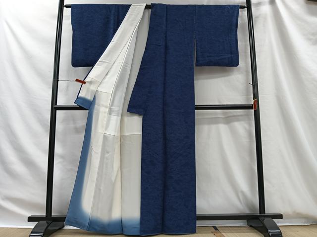 平和屋着物■上質な小紋 型染め 風景花文 正絹 逸品 CABH3468ua