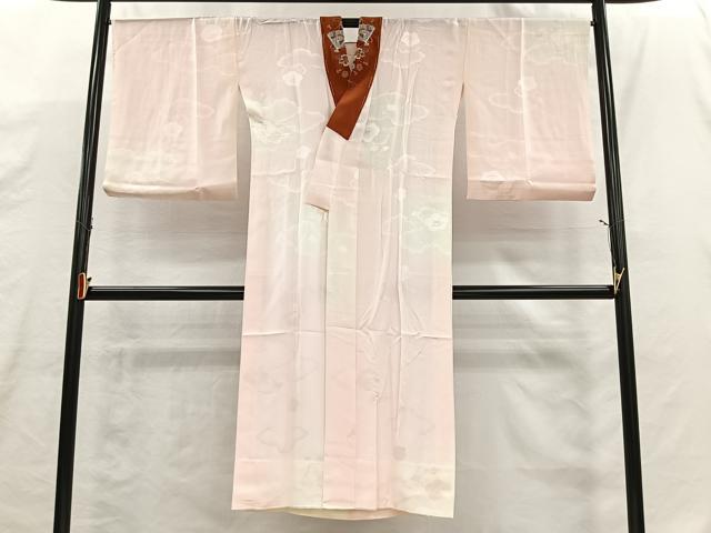 平和屋着物■長襦袢 無双仕立て 雲取り草花地紋 半衿刺繍 正絹 逸品 CABH3546ua