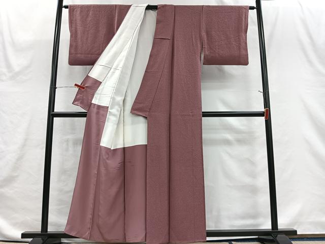 平和屋着物■上質な色無地 浅蘇芳色 正絹 逸品 CABH3549ua