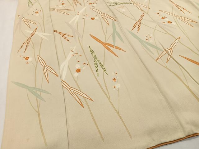 平和屋着物■上質な小紋 草花文 正絹 逸品 CABH3550ua
