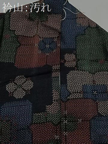 平和屋着物■上質な紬 花尽くし 正絹 逸品 CABH3553ua
