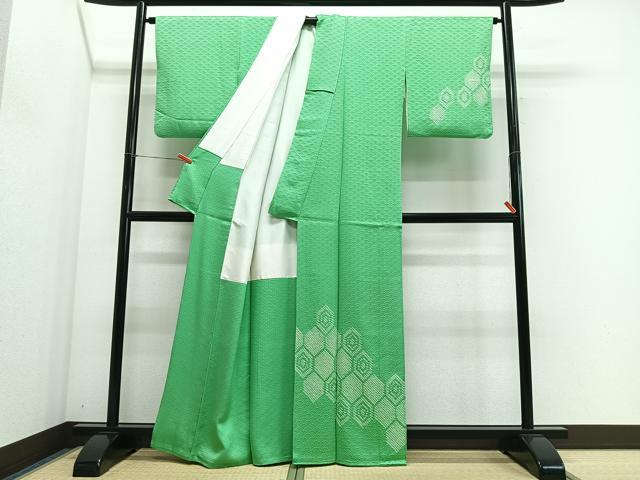 平和屋着物■訪問着 絞り 亀甲文様 正絹 逸品 CABH3561ua