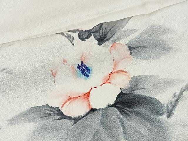 平和屋着物■訪問着 手描き 草花文 暈し染め 正絹 逸品 CABH3570ua