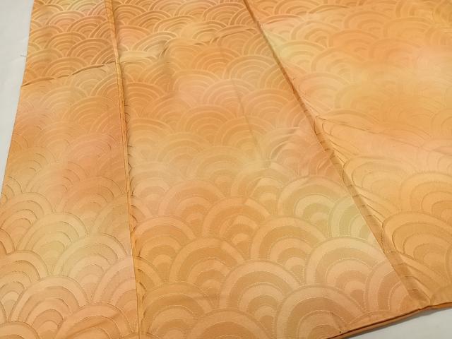 平和屋着物■上質な小紋 青海波地紋 暈し染め 正絹 逸品 CABH3571ua