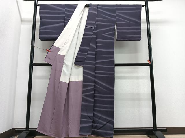 平和屋着物■上質な小紋 霞文 暈し染め 正絹 逸品 CABH3573ua