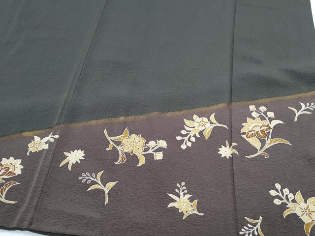 平和屋着物●訪問着 更紗花文 金彩 正絹 逸品 CABH3602th