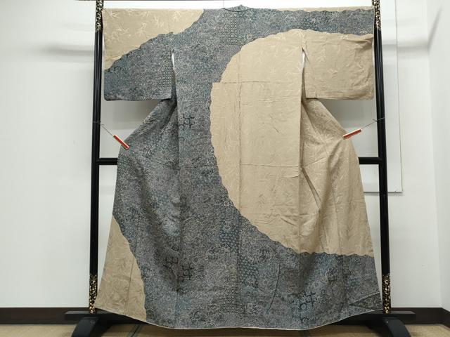 平和屋着物●訪問着 道長更紗花文 まるやま扱い 正絹 逸品 CABH3616th