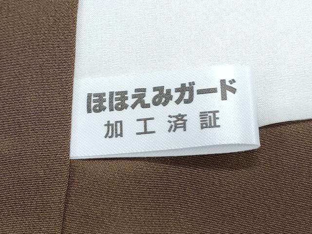 平和屋着物●訪問着 紬地 ろうけつ染め 枝葉文 正絹 逸品 未使用 CABH3618th