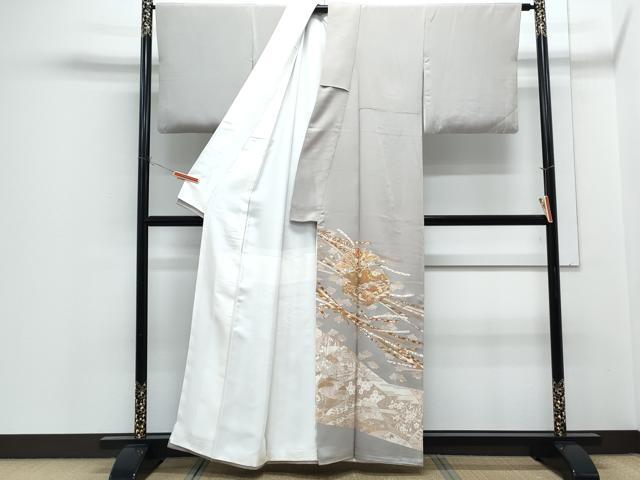 平和屋着物●銀座きしや 色留袖 文箱熨斗花文 金彩 正絹 逸品 CABH3622th