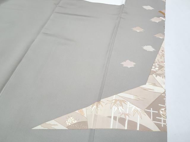 平和屋着物●銀座きしや 色留袖 文箱熨斗花文 金彩 正絹 逸品 CABH3622th