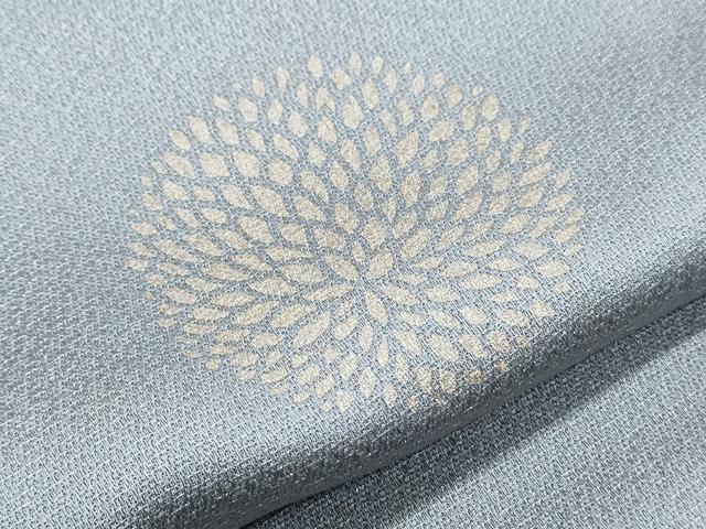 平和屋着物●上質な小紋 菊 金彩 反端付き 正絹 逸品 CABH3623th