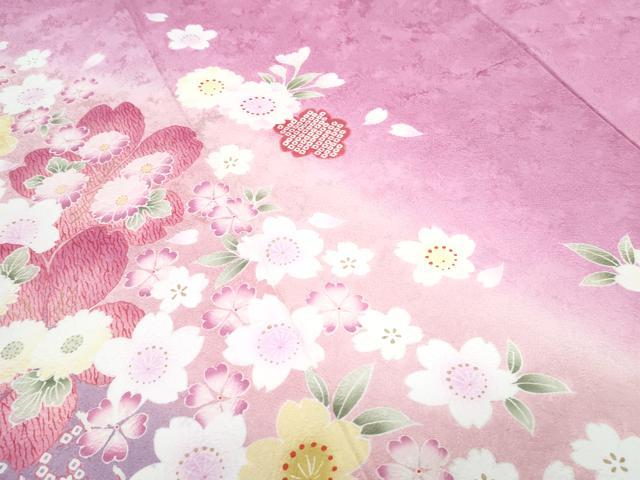 平和屋着物●豪華振袖 舞花文 金彩 正絹 逸品 CABH3631th