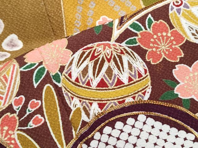 平和屋着物●女優・後藤久美子ブランド 豪華振袖 舞花文 暈し染め 金彩 鬼しぼ縮緬 正絹 逸品 CABH3632th