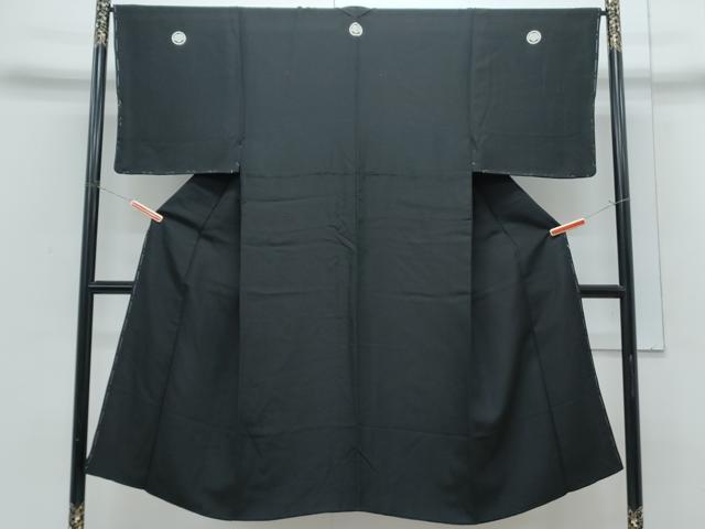 平和屋着物●男性 黒紋付 正絹 逸品 未使用 CABH3640th
