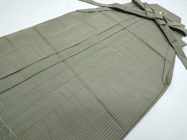 平和屋着物●男性 行灯袴 縞 正絹 逸品 未使用 CABH3666th