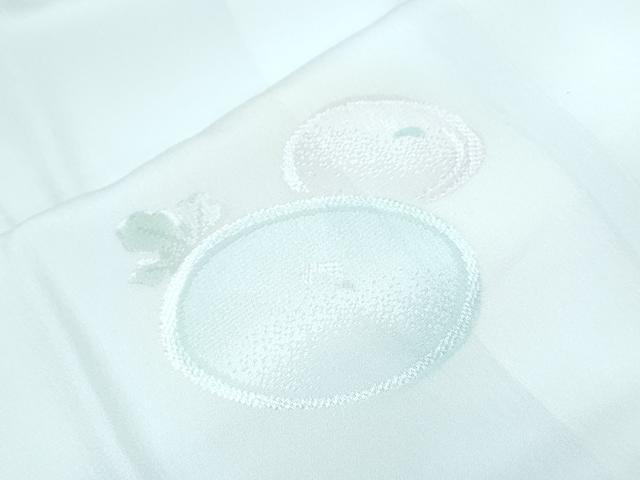 平和屋着物●長襦袢 無双仕立て 蛍暈し 万寿菊地紋 半衿刺繍 正絹 逸品 未使用 CABH3667th
