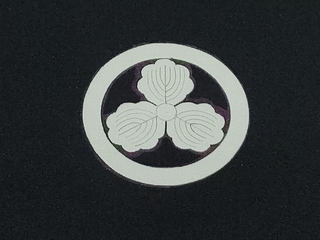 平和屋着物●男性 黒紋付 正絹 逸品 CABH3668th