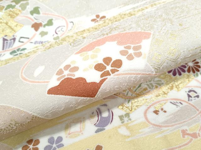 平和屋着物●訪問着 花筏文 金彩 正絹 逸品 CABH3672th