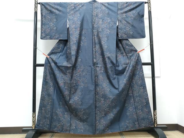 平和屋着物●本場大島紬 9マルキ 草花文 正絹 逸品 CABH3674th