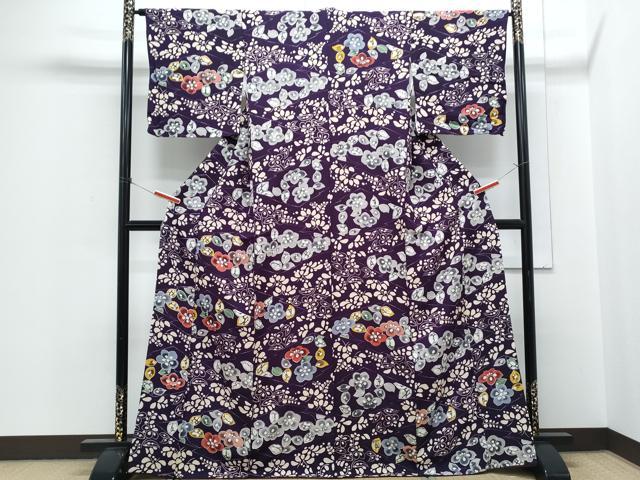 平和屋着物●訪問着 草花文 正絹 逸品 CABH3680th