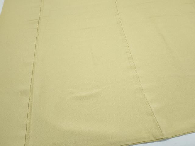 平和屋着物●上質な色無地 枯草色 正絹 逸品 CABH3688th