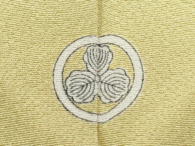 平和屋着物●上質な色無地 枯草色 正絹 逸品 CABH3688th