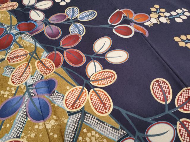 平和屋着物●豪華振袖 籬枝花文 金彩 正絹 逸品 CABH3694th