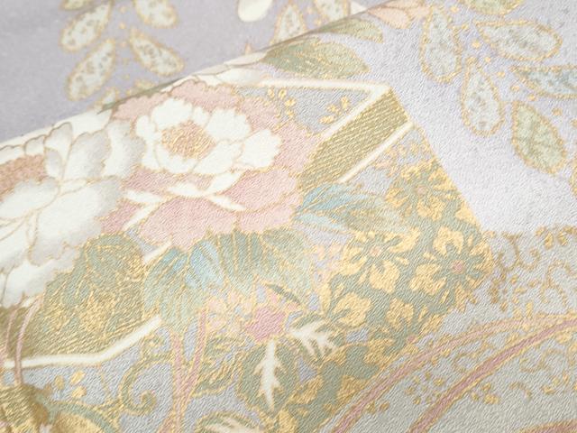 平和屋着物●訪問着 文箱花文 暈し染め 金彩 正絹 逸品 CABH3703th