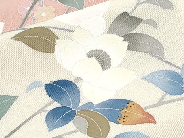 平和屋着物●訪問着 友禅 作家物 草花文 暈し染め 正絹 逸品 CABH3704th