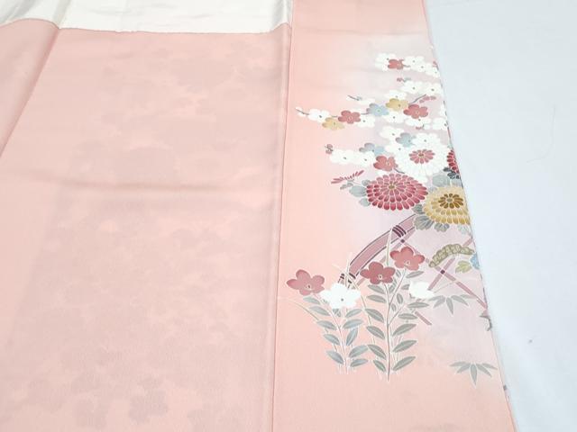 平和屋着物●訪問着 友禅 作家物 籬草花文 暈し染め 正絹 逸品 CABH3710th