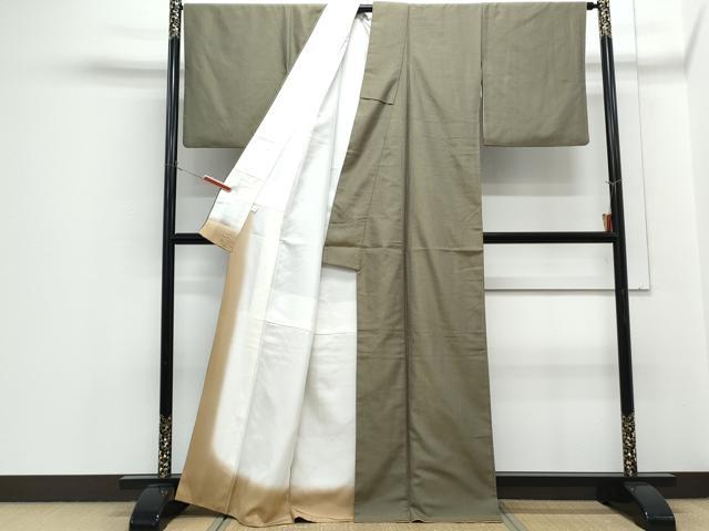平和屋着物●上質なお召 霞文 正絹 逸品 CABH3719th