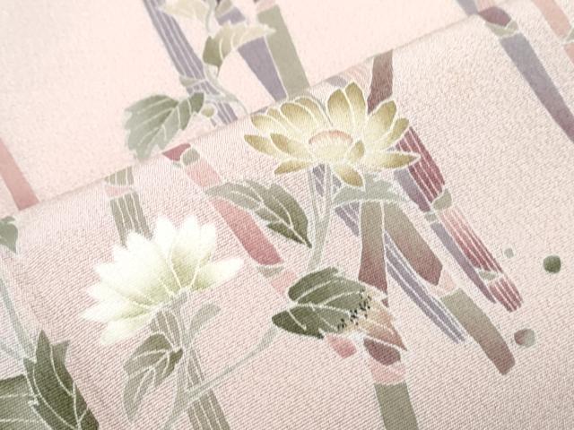 平和屋着物●京友禅工芸作家 小宮山彌一 訪問着 草花文 暈し染め 正絹 逸品 CABH3725th