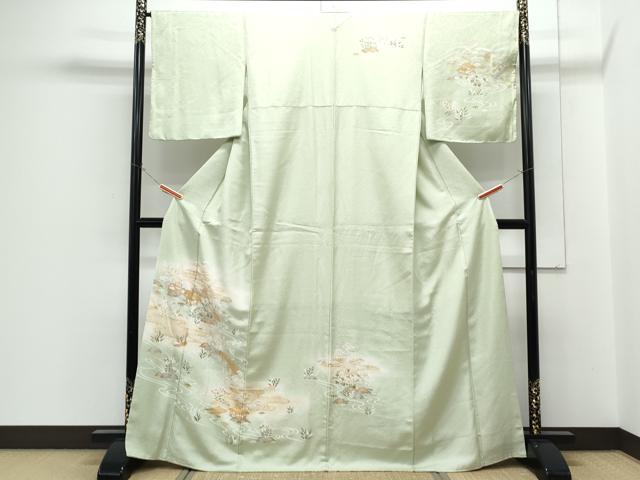 平和屋着物●訪問着 風景文 暈し染め 金彩 正絹 逸品 CABH3727th