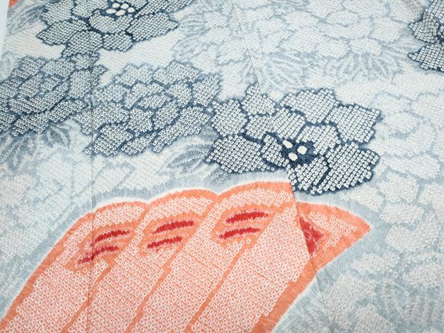 平和屋着物●豪華振袖 総絞り 扇面花文 正絹 逸品 CABH3729th