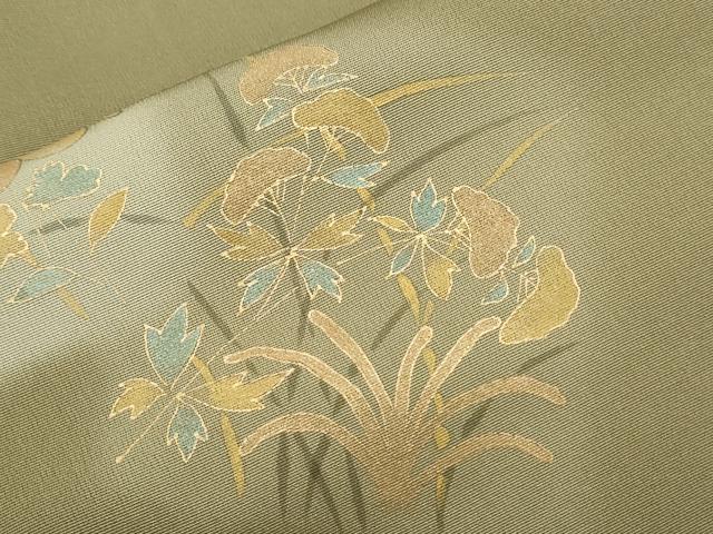平和屋着物●訪問着 色紙重ね草花文 暈し染め 正絹 逸品 CABH3735th