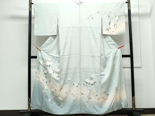 平和屋着物●訪問着 友禅 作家物 枝花文 暈し染め 正絹 逸品 CABH3736th