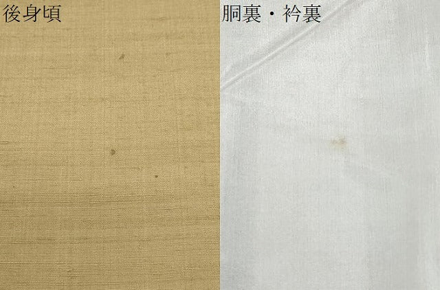 平和屋着物●上質な色無地 飴色 正絹 逸品 CABH3743th